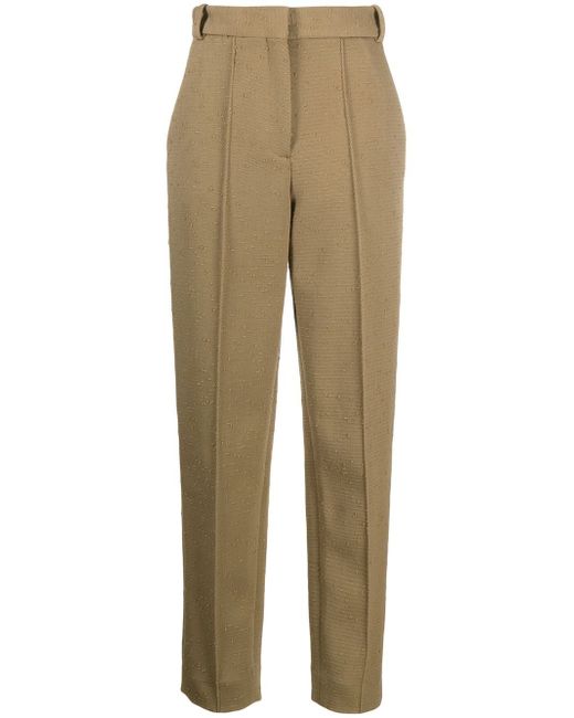 Tory Burch pintuck tapered wool trousers