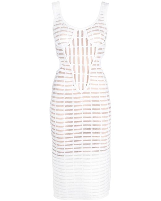 Genny Iconic laser-cut midi dress