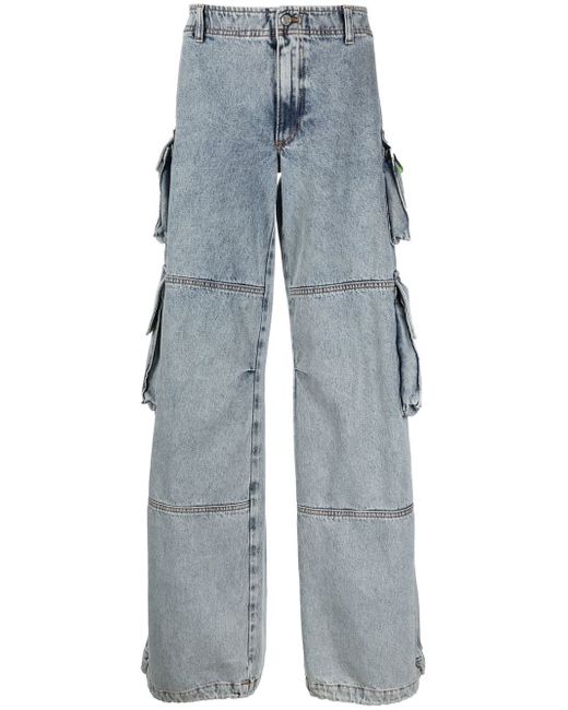 Aries wide-leg cargo-jeans