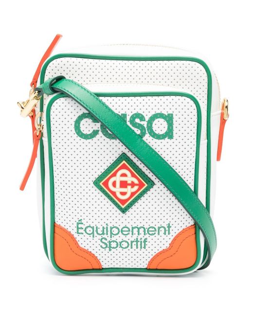 Casablanca logo-print messenger bag