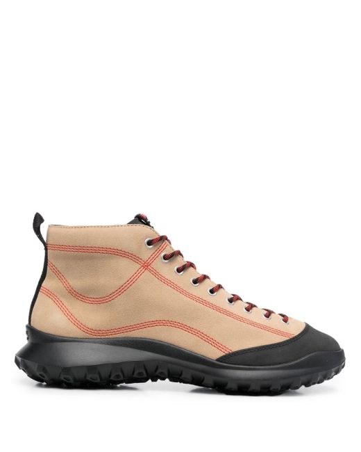 Camper ankle lace-up panelled boots