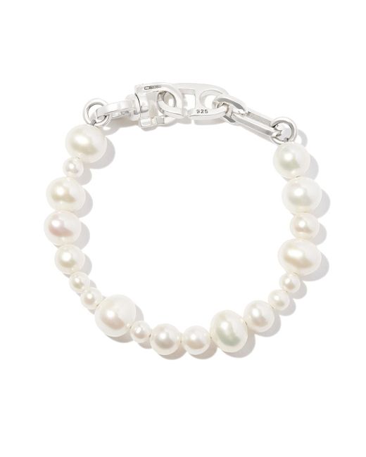 M Cohen pearl chain-link bracelet