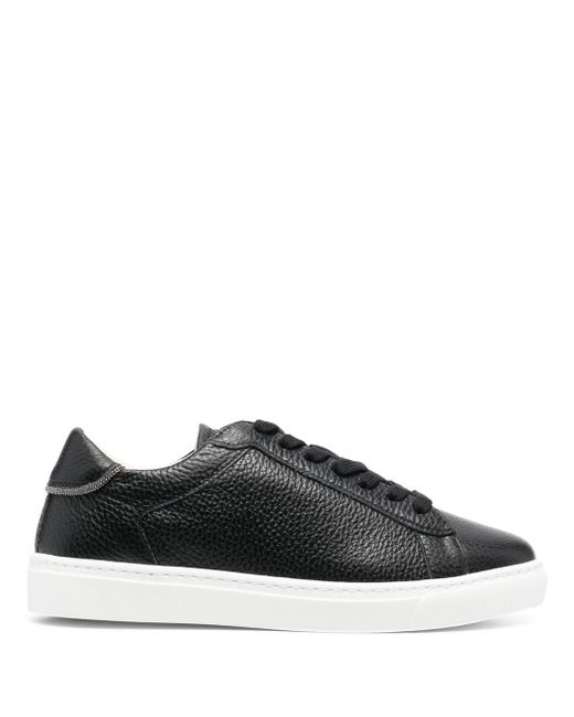 Fabiana Filippi pebbled-texture lace-up sneakers