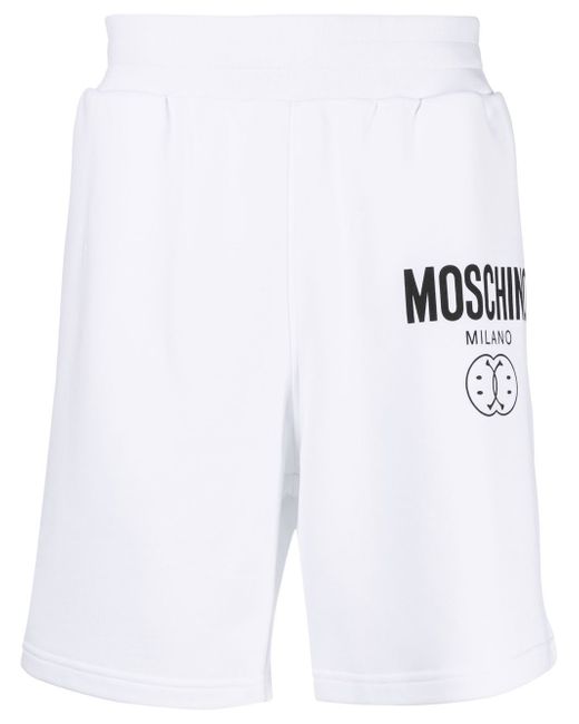 Moschino logo-print cotton shorts