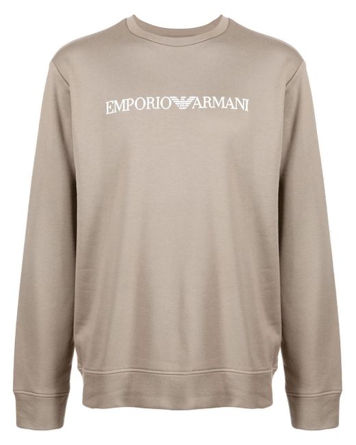 Emporio Armani logo-print long-sleeve sweatshirt