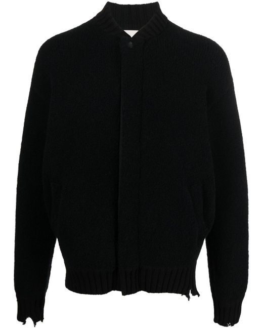 Laneus zip-up fleece bomber jacket