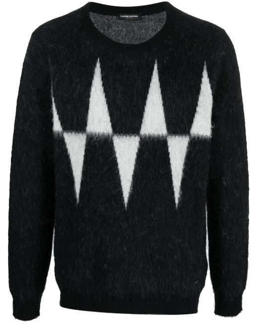 costume national contemporary intarsia-knit jumper
