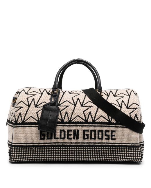 Golden Goose logo-jacquard tote bag