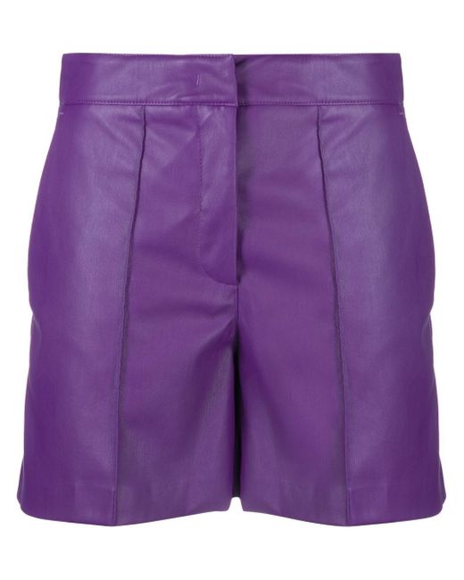 Blanca Vita faux-leather shorts