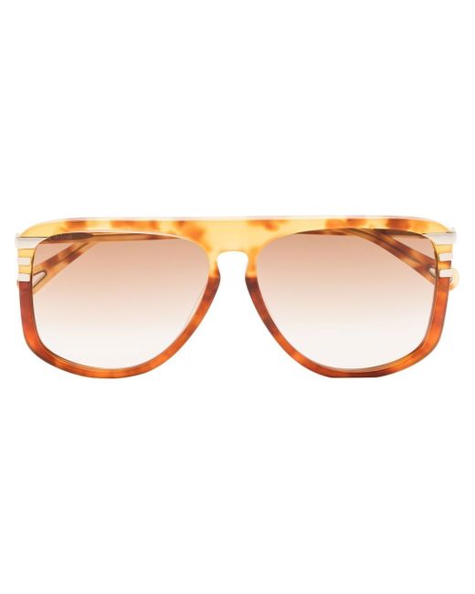 Chloé pilot-frame tortoiseshell-effect sunglasses