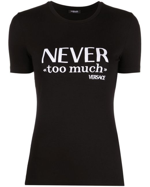 Versace slogan-print short-sleeve T-shirt