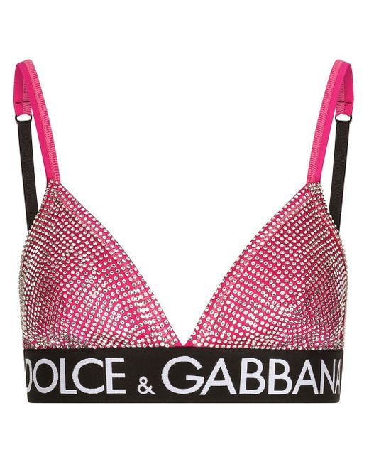 Dolce & Gabbana crystal-embellished bralette