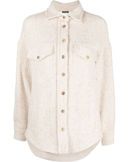 Kiton wool-blend shirt jacket
