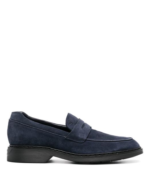 Hogan brushed-effect leather loafers