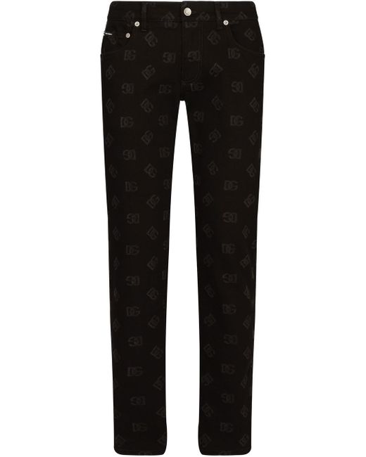Dolce & Gabbana DG logo-print slim-fit jeans