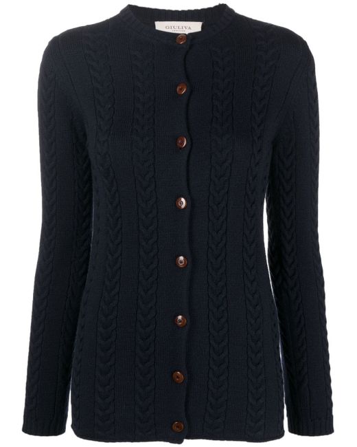Giuliva Heritage Visina cable-knit wool cardigan