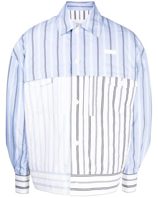 Feng Chen Wang layered striped jacket