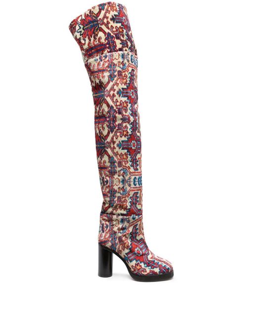 Isabel Marant Lurna patterned-jacquard boots