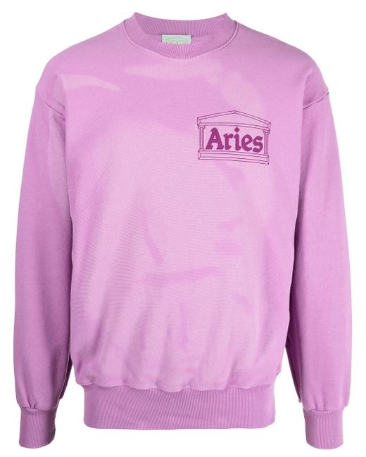 Aries chest-logo crew-neck sweatshirt