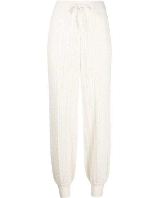 Madeleine Thompson Lily cable-knit cashmere trousers