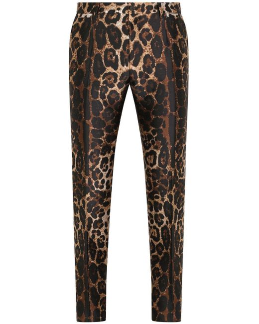 Dolce & Gabbana leopard-print tailored trousers