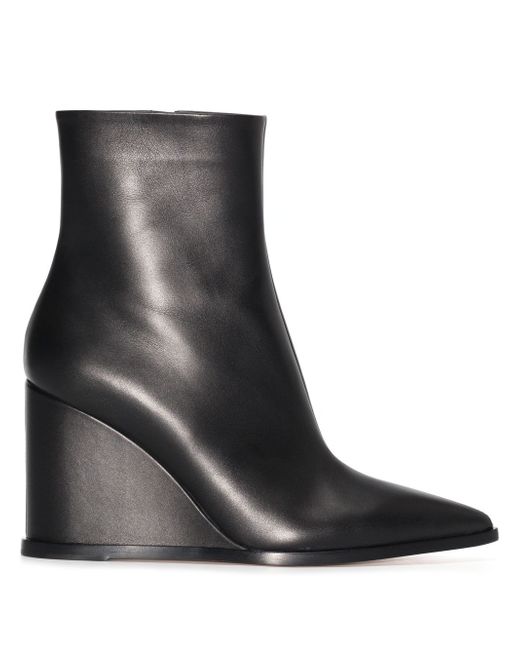 Gianvito Rossi Glove 85mm wedge ankle boots