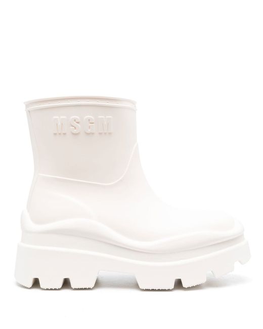 Msgm ridged-rubber sole boots