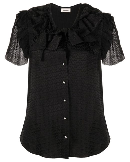 Zadig & Voltaire short-sleeve button-fastening blouse