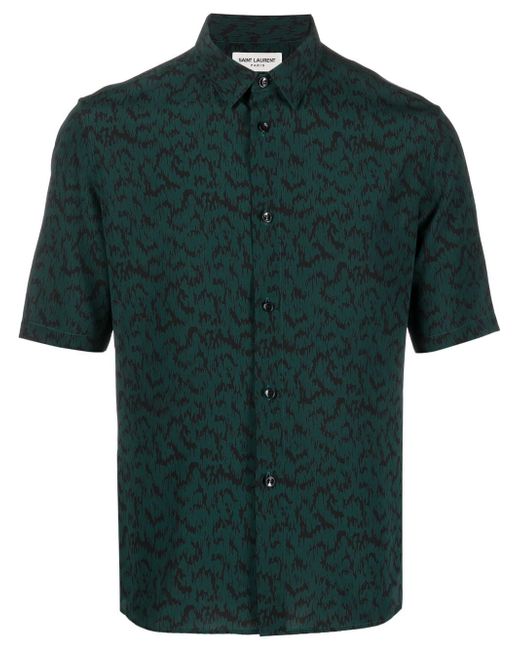Saint Laurent abstract-print short-sleeve shirt