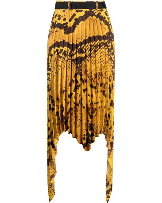 Az Factory snakeskin-print pleated skirt