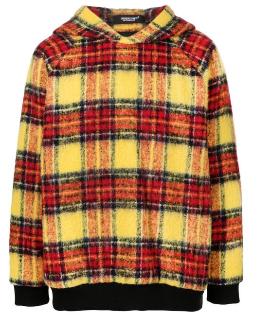 Undercover plaid-check print hoodie