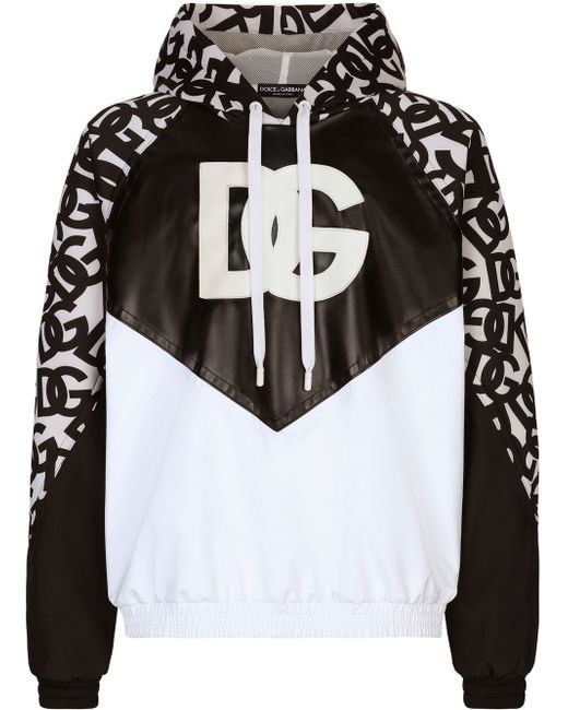 Dolce & Gabbana technical jersey DG patch hoodie