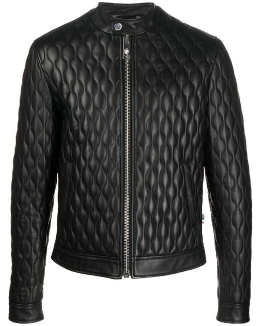 Philipp Plein gothic leather jacket