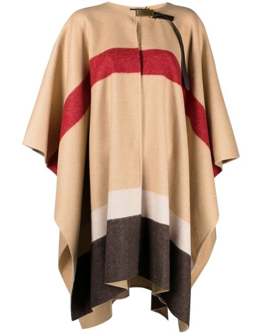 Polo Ralph Lauren striped wool-blend cape