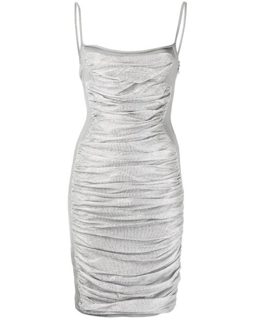 Dion Lee metallic-effect fitted dress