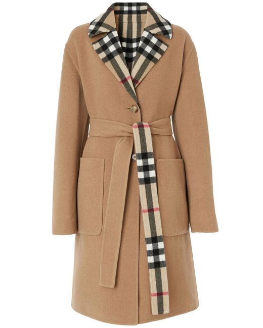 Burberry reversible check wool coat