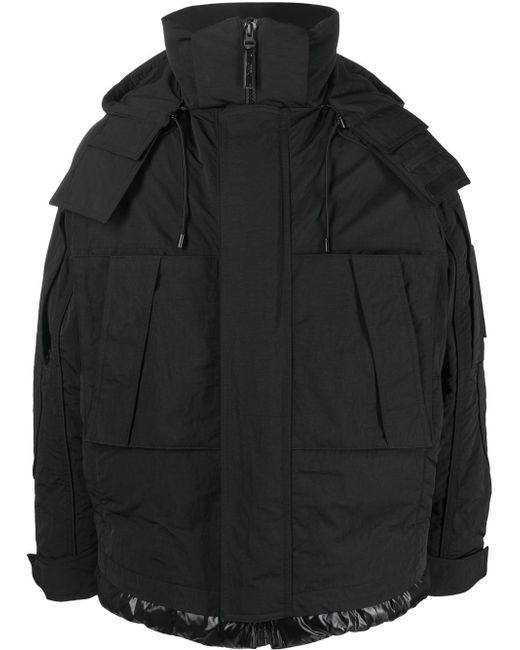 Juun.J panelled-design puffer jacket