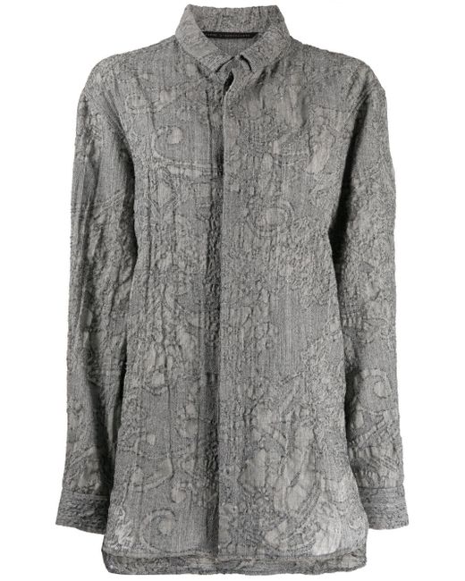 Forme D'expression textured patterned jacquard shirt