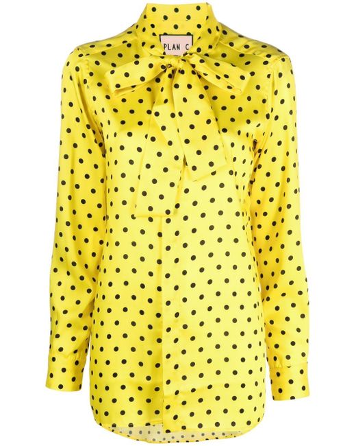 Plan C polka-dot print blouse
