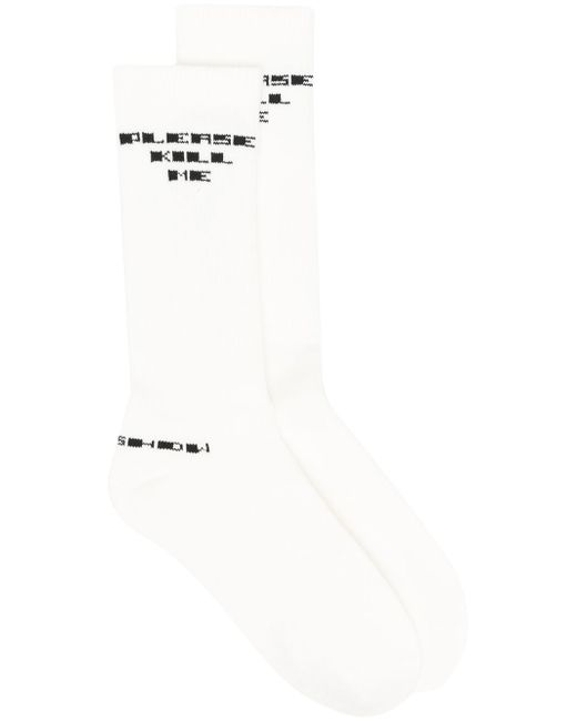 Rick Owens DRKSHDW graphic print knee-high socks