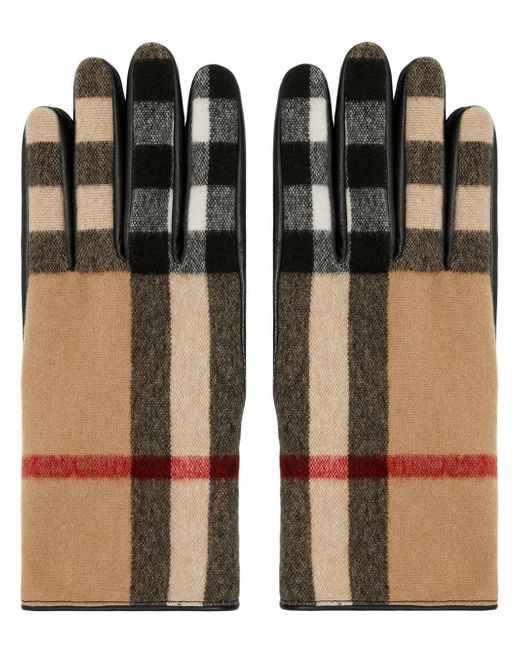 Burberry Exaggerated Check wool gloves