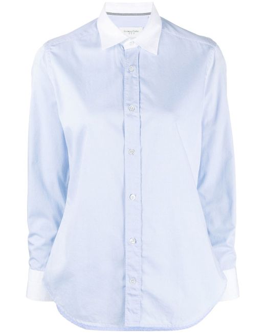 Tintoria Mattei two-tone long-sleeve shirt