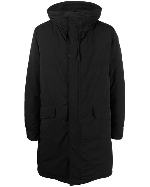 Aspesi single-breasted hooded parka coat