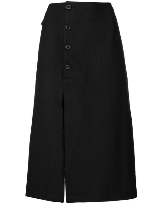Rokh button-detail midi skirt