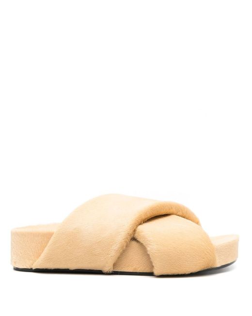 Jil Sander crossover-strap detail sandals
