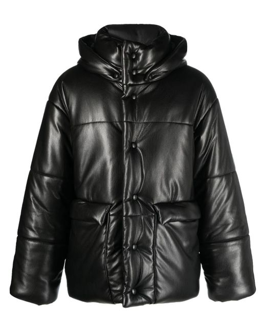 Nanushka faux-leather puffer jacket