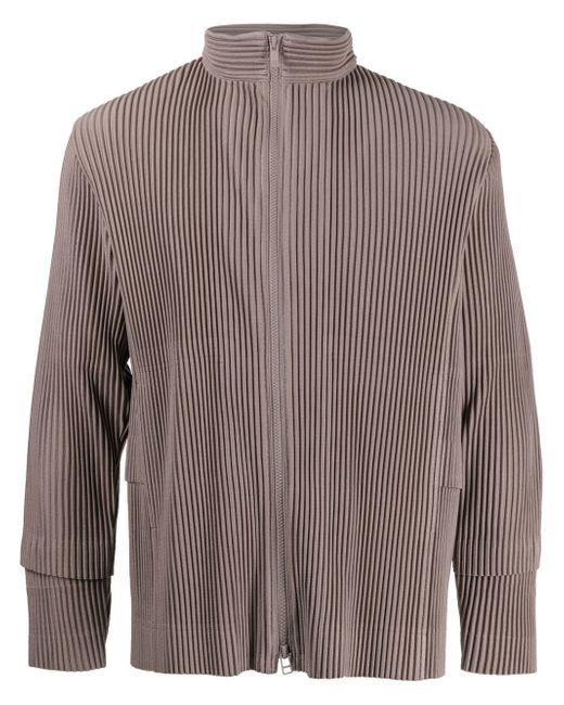 Homme Pliss Issey Miyake pleated zip-up jacket
