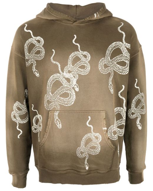 Alchemist snake-print bleached hoodie