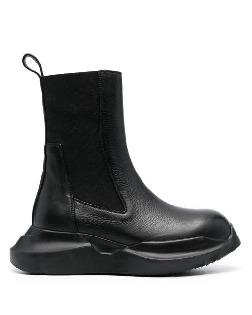 Rick Owens chunky-sole leather chelsea boots