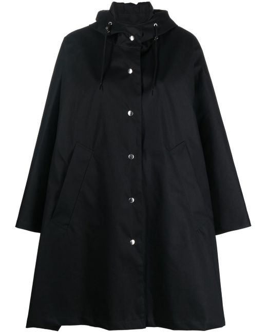 Mackintosh snap-button fastening hooded raincoat